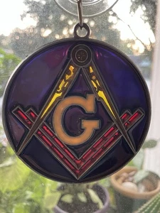 Freimaurer Masonic G Symbol Bleiglas Sonnenfänger - Bild 1 von 2