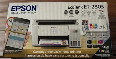 Brand New Epson ECOTANK ET-2803 WiFi Home Work Office Color Ink Jet Printer NEW - Image 1 of 4