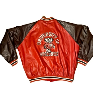 Vintage University Wisconsin Badgers Steve & Barry Varsity Jacket XXL Flaws NCAA - Picture 1 of 9