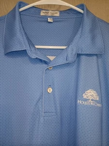 Camisa polo de golf PETER MILLAR Summer Comfort para hombre XL azul "Houston Oaks" - Imagen 1 de 9