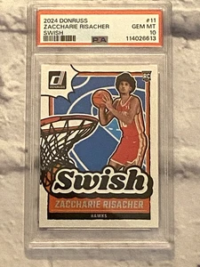 Zaccharie Risacher 2024 Donruss Swish RC PSA 10 GEM MINT POP 1! #1 Draft Pick - Picture 1 of 6