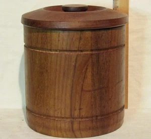 AWESOME MCM VINTAGE GOODWOOD SOLID TEAK WOOD ICE BUCKET - Picture 1 of 5