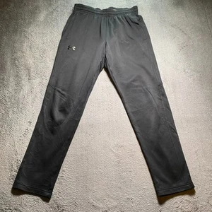 Under Armour ColdGear Track Pants Mens Medium Black Tapered loose Activewear - Picture 1 of 15