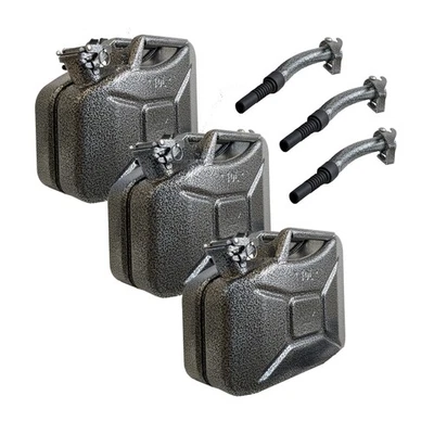 Metallkanister Benzinkanister Diesel Snakeoptik 10l Ausgießer schwarz/silber - Bild 1 von 4