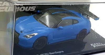 DeAgostini 1/43 Scale F220CMC076 Fast and Furious Nissan GT-R R35 BenSopra Blue - Image 1 of 4