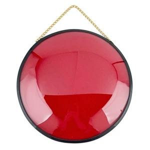 Vintage Flower Display Convex Bubble Frame Display Black Red Velvet - Picture 1 of 6