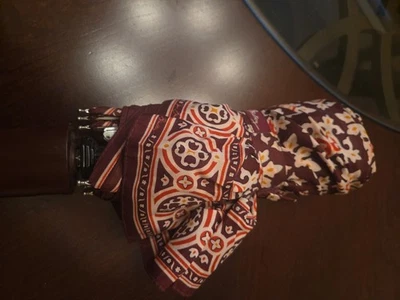 Vera Bradley Brow Designer Patterned Compact Umbrella with Floral Motif - Image 1 of 3