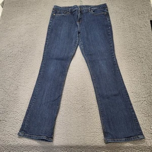 Limited Jeans 312 Damengröße 14R dunkle Waschung mittlerer Bund Bootcut Denim gerade gebraucht, in einwandfreiem Zustand - Bild 1 von 15