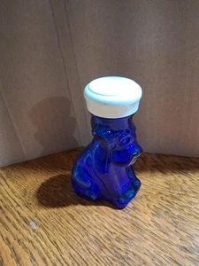 Vintage Glass Cobalt Blue Dog Candy Container Bottle Cute glass bottle candy - Picture 1 of 4