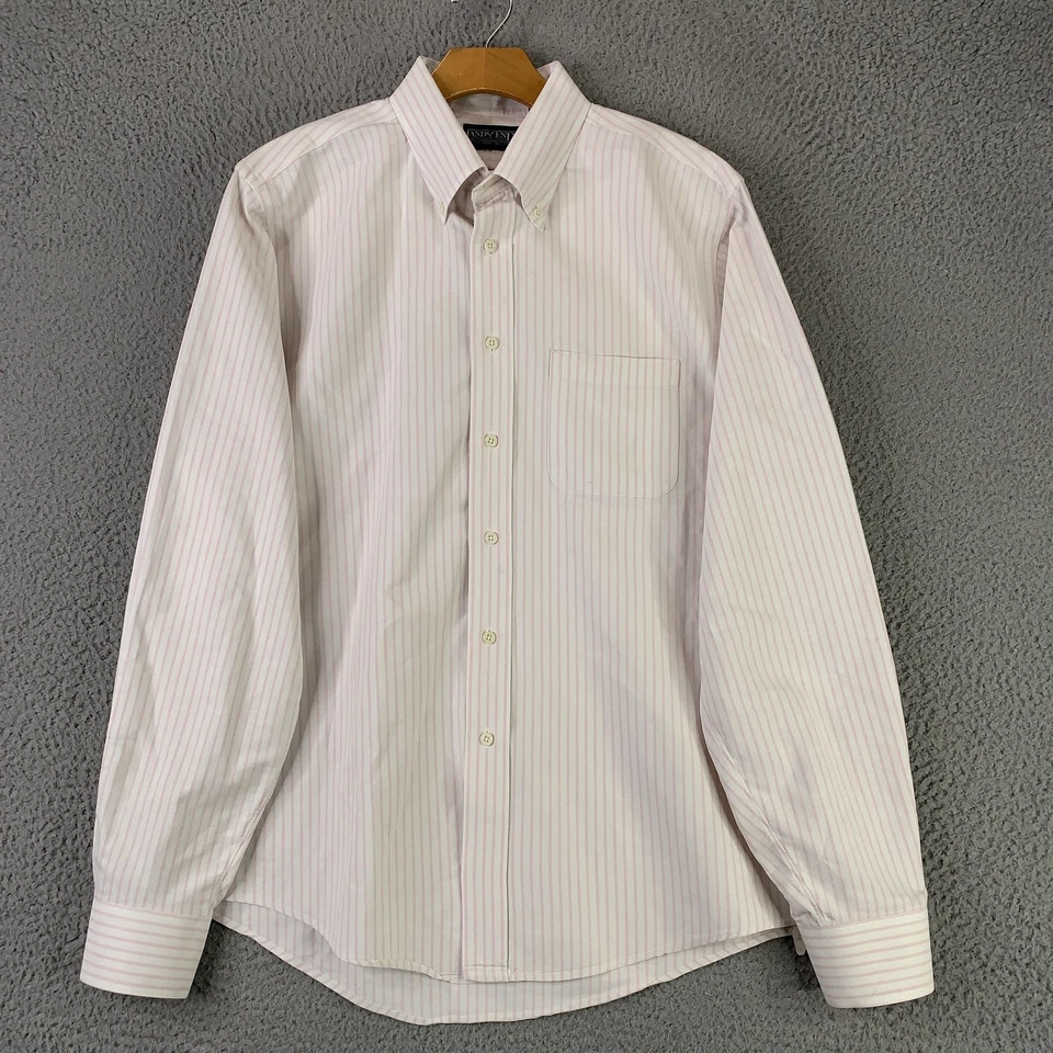 Camisa De Colección Lands End Para Hombres 16.5 36 Rosa Rayas Hyde Park Oxford OCBD 90s EE. UU. Foto 1 de 4