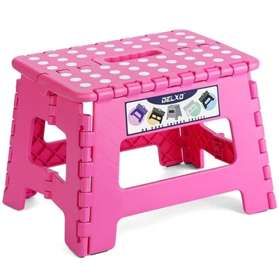 Folding Step Stool 9 inch Non-Slip Foldable Stools Up to 300 LBS Kids Step St... - Image 1 of 4