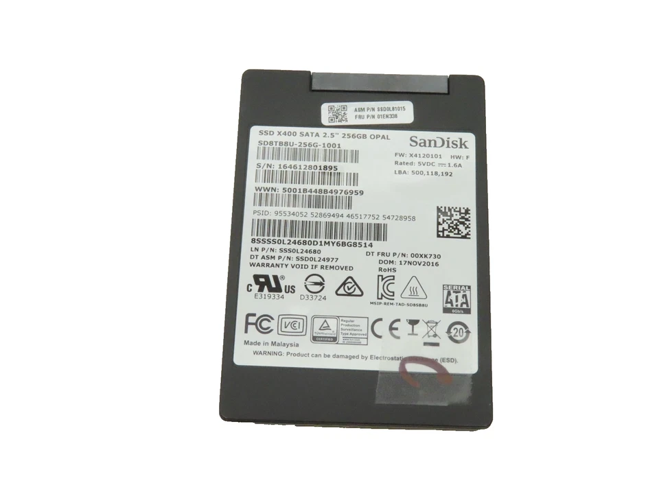 SanDisk X400 256GB 2.5" SATA SSD Solid State Drive SD8TB8U-256G-1001 - Image 1 of 1