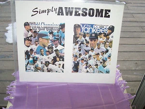 AWESOME NEW YORK YANKEES BASEBALL CHAMPS 1996 & 1998 PICTURE IN HEAVY PLASTIC - Picture 1 of 3