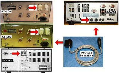 W2ENY OPC-118 for Icom 746 756 PRO 775 7600 7610 7700 IC-2KL AT-500 AT-100 - Image 1 of 4