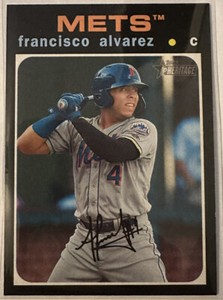 Francisco Alvarez 2020 Topps Heritage Minor League #173 New York Mets