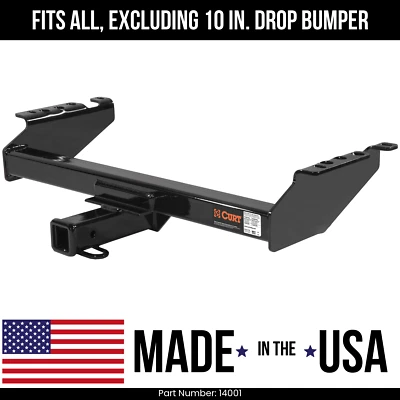 Para 1987-1991 Ford F-350 Trailer Hitch Exc 10 pol. reboque drop para-choque Curt 14001 2" - Imagem 1 de 4