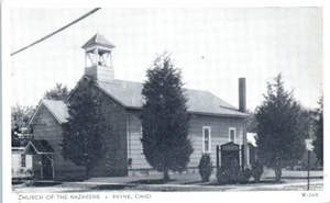 Vintage OH Postcard Church of the Nazarene Payne Ohio Unposted - Picture 1 of 2