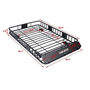 66'' Universal Roof Rack Extension Cargo Car Top Luggage Carrier Basket Holder - Bild 1 von 12