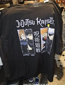 Jujutsu Kaisen Shirt 3XL (54/56) Schwarz Grafik Tee Crunchyroll Anime Unisex Neu - Bild 1 von 2