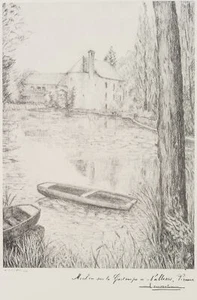 P. CHASSEBOURG (19.Jhd), Gartempe bei Nalliers in Vienne, um 1900, Reproduktion - Picture 1 of 4