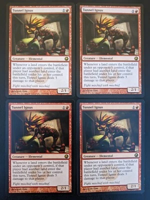4 x Tunnel Ignus - Scars of Mirrodin - MTG Magic the Gathering - Red LP/NM - Image 1 of 2