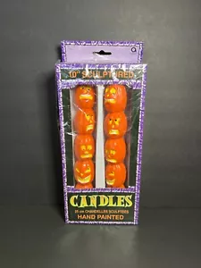 Vintage Amscan Halloween handbemalt 10" Kürbis Stapel geformte Spitzkerzen - Bild 1 von 6