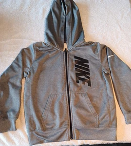 Nike Zip Up Hoodie Gray Size Kids 6-7 - Picture 1 of 6