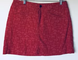 Vineyard Vines Damen Minirock Maritim Anker Koralle Rosa Cord Gr. 10 - Bild 1 von 5