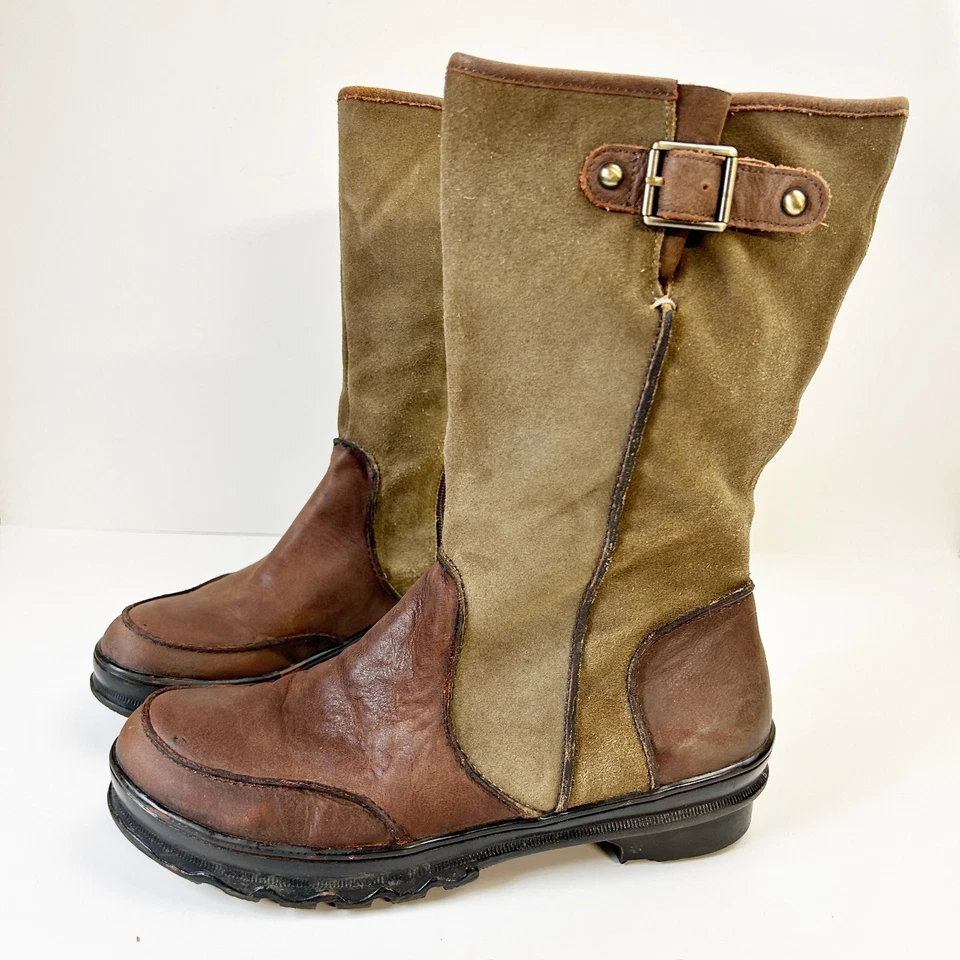 Botas OTBT Mujer 8 Marrón Ciervo Lodge Medio Pantorrilla Cuero Grunge Boho Foto 1 de 4