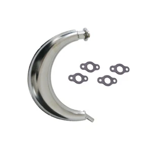 Tubo de escape Half Moon Muffle 4xJunta para bicicleta motorizada con motor 66/80/100cc - Imagen 1 de 8