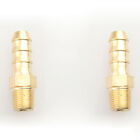 2PCS 1/2" Hose Barb To 1/2" Male NPT Pipe Brass Thread