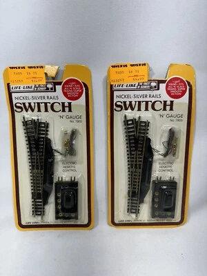 1 N Scale #7805 Left Hand Nickel Silver Control Switch Train Track Railroad RR - Image 1 of 2