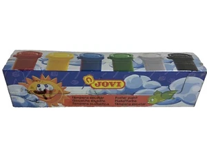 Vintage JOVI Tempera Water Based Paint 6 Colors Art Coloring Teacher Collection - Picture 1 of 14