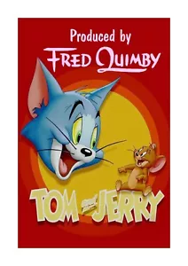 Tom & Jerry A4 Fred Quimby reproduction signature poster with choice of frame - Picture 1 of 6