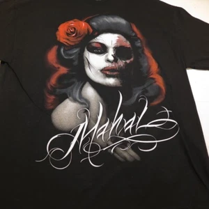 NUEVA CAMISETA MAHAL DAY OF THE DEAD CRÁNEO ROSA VAMPIRO ARTE TATUAJE Talla XL Rockabilly - Imagen 1 de 4