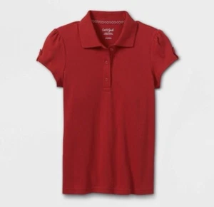 Cat & Jack Short Sleeve Polo Uniform Shirt size S small 6/7 - Red - NEW - Picture 1 of 2