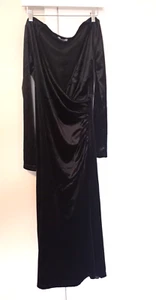 ZABERRY Women's Wrap V-Neck Long Sleeve Dress, Black, Large - Picture 1 of 7