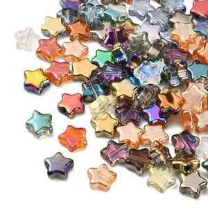 100x Rainbow Glass Beads AB Color Star Loose Bead for Jewelry Making DIY Craft - Picture 1 of 6