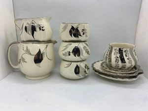 Juego de servir café Lancaster & Sandland Ware #500 con platillos y crema - Imagen 1 de 6
