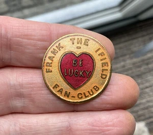 Rare Vintage Frank Ifield Fan Club pin badge Rock Pop Music Be Lucky Heart - Picture 1 of 7