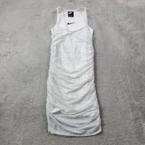 Nike Sportswear Indio Tank Dress Womens XS White Slip Layered Golf Tennis Mesh - Picture 1 of 11