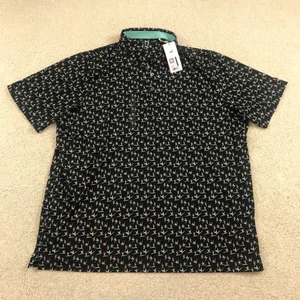 Camisa polo de golf Puma para hombre 2XL Paradise Mattr negra nueva - Imagen 1 de 7