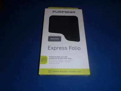 Funda para teléfono Puregear Express Folio Nokia C210 con cubierta negra Foto 1 de 4