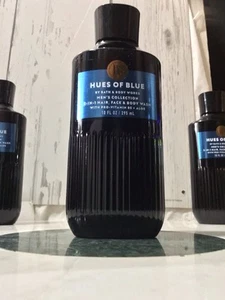 Bath & Body Works Hues of Blue Men's 3 in 1 Face Hair & Body Wash 10 oz New - Picture 1 of 24