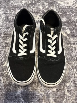 VANS Zapatos Jóvenes 7 Niños Old Skool Skateboarding Zapatillas bajas Negro Blanco Foto 1 de 4