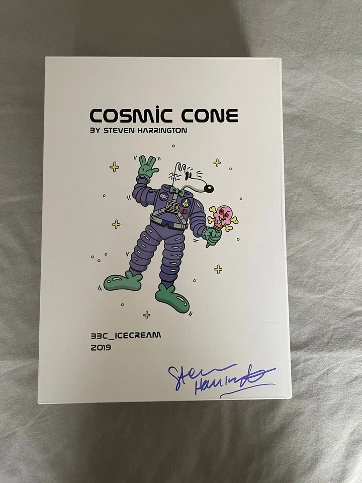 BBC Icecream X Steven Harrington Cono Rosa Cósmico Firmado Foto 1 de 4