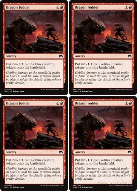 MTG - 4x DRAGON FODDER - Magic Origins (C) - Image 1 of 1
