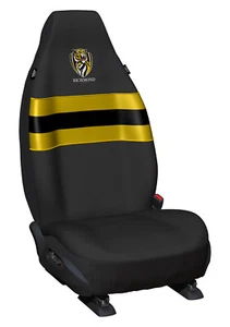 84729 RICHMOND TIGERS AFL TEAM LOGO SET OF 2 SIZE 60 FRONT CAR SEAT COVERS - Picture 1 of 1