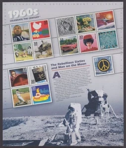 USA 1999 TWENTIETH CENTURY 1960’s SHEETLET MINT/MNH (ID:R61982) - Bild 1 von 1
