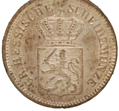 Germany - Hesse Darmstadt, 1871 Kreuzer, KM359, About UNC, NR, 4-20 - Image 1 of 2